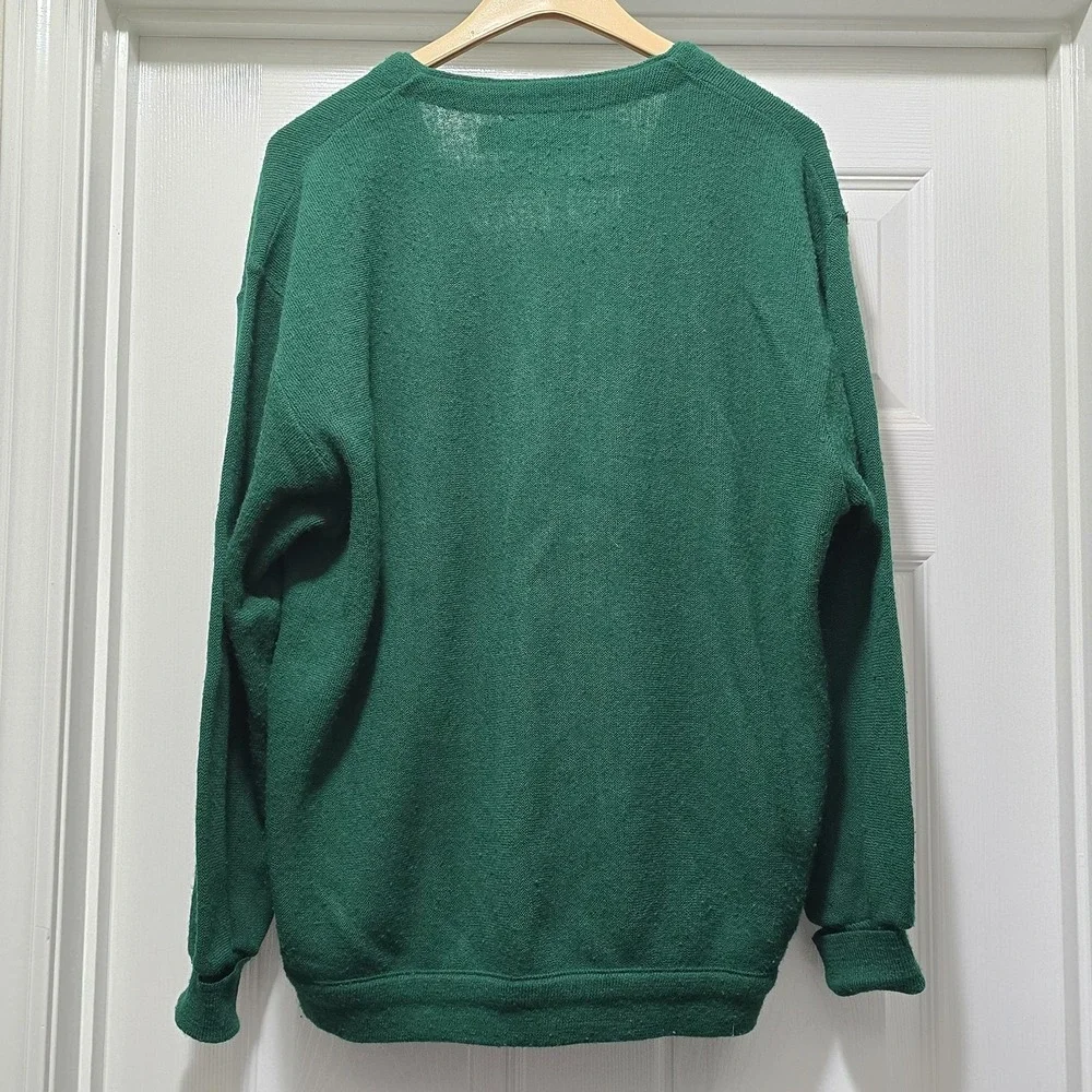 VTG Men's Pickering Pebble‎ Beach Green Golf Club Cardigan Sweater 70s Sz XL USA